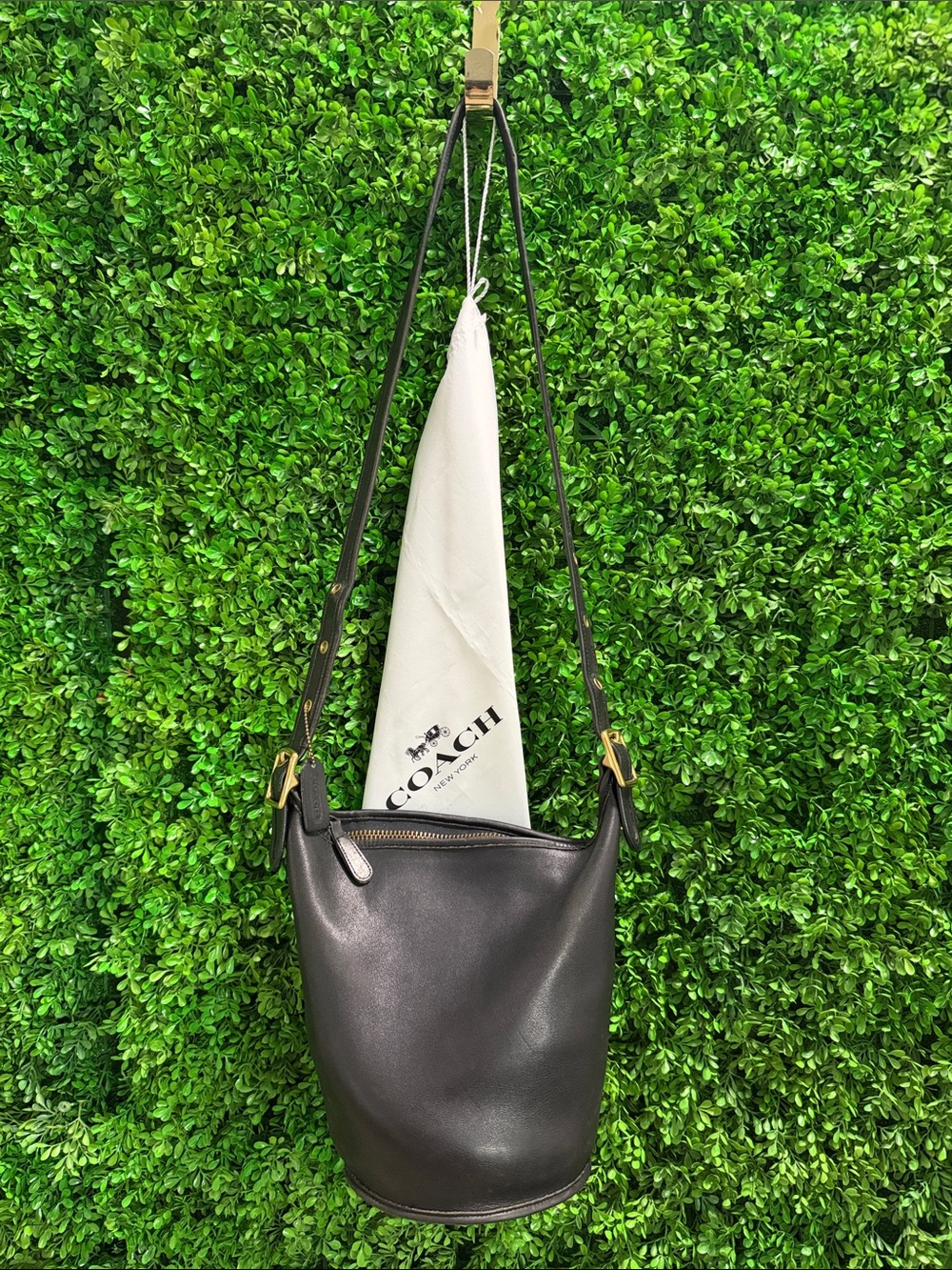 Coach Vintage HELEN’S LEGACY BAG 9953 Black Leather Bucket Shoulder Bag